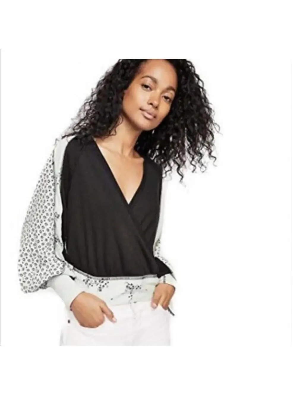 NWT Free People Auxton Thermal Kimono Style Top Women's Size S Boho Chic